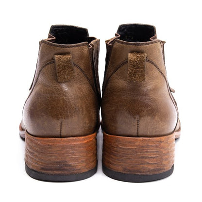 JPG by GAULTIER Brown Leather Stitched Gore Boots Size 25cm