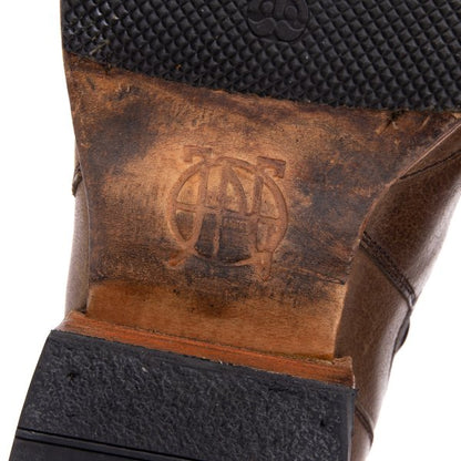 JPG by GAULTIER Brown Leather Stitched Gore Boots Size 25cm