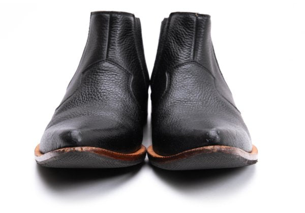 JPG by GAULTIER Black Leather Side Western Boots Size 25cm