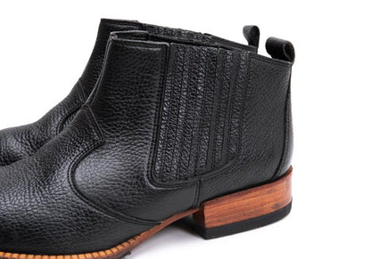JPG by GAULTIER Black Leather Side Western Boots Size 25cm