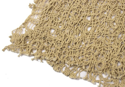 Falierosarti Openwork Knit Stole Beige