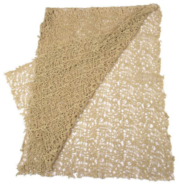 Falierosarti Openwork Knit Stole Beige