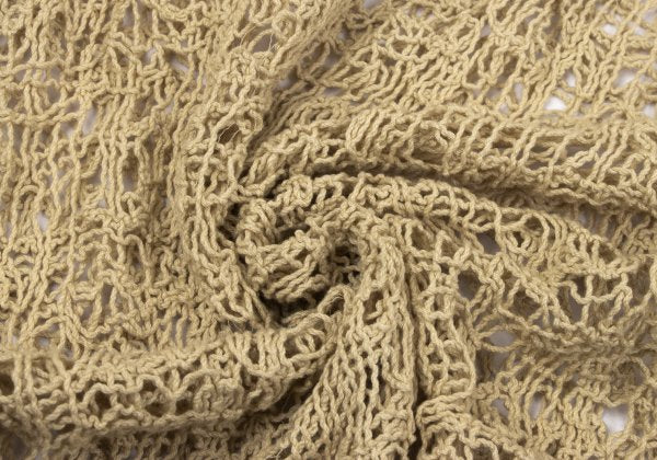 Falierosarti Openwork Knit Stole Beige