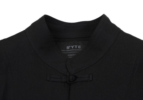 s'yte Wool Gabardine Stand Collar China Jacket Black Size 3