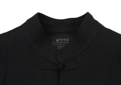s'yte Wool Gabardine Stand Collar China Jacket Black Size 3