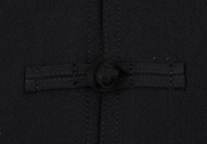 s'yte Wool Gabardine Stand Collar China Jacket Black Size 3