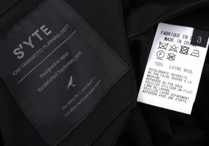 s'yte Wool Gabardine Stand Collar China Jacket Black Size 3