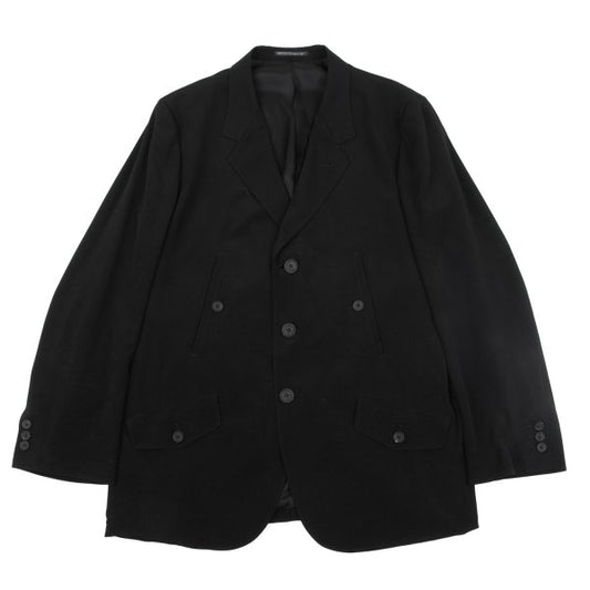 Yohji Yamamoto POUR HOMME 25AW Crepe De Jacket Black Size 4