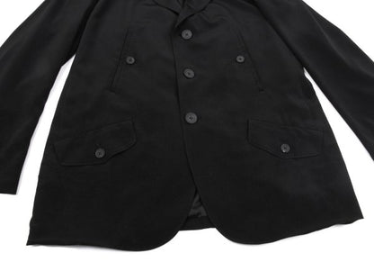 Yohji Yamamoto POUR HOMME 25AW Crepe De Jacket Black Size 4