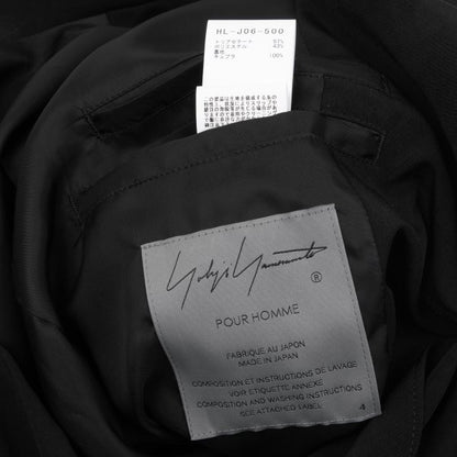 Yohji Yamamoto POUR HOMME 25AW Crepe De Jacket Black Size 4