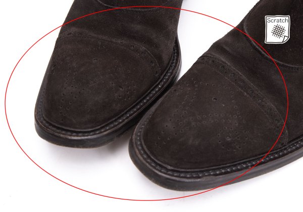 DOUCAL'S Medallion Side Zip Suede Boots Brown Size 41 (26cm)