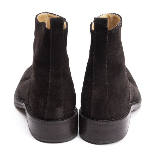 DOUCAL'S Medallion Side Zip Suede Boots Brown Size 41 (26cm)