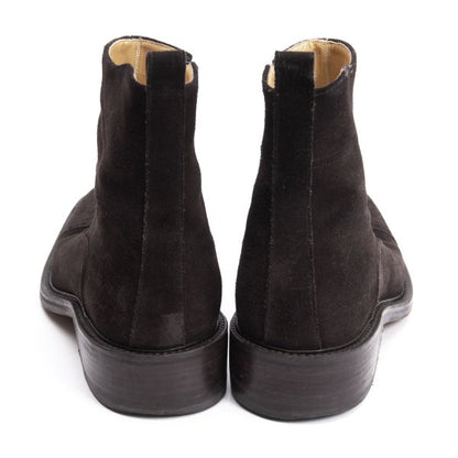 DOUCAL'S Medallion Side Zip Suede Boots Brown Size 41 (26cm)