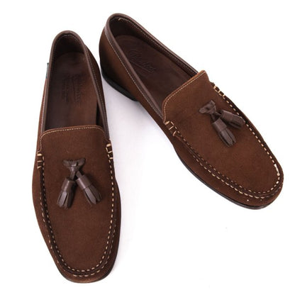 Paraboot Tassel Suede Loafers Brown Size 7.5 (26cm)