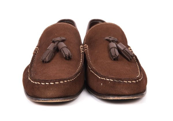 Paraboot Tassel Suede Loafers Brown Size 7.5 (26cm)
