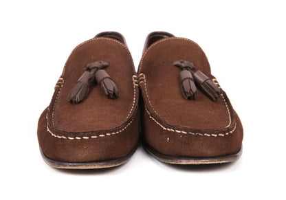 Paraboot Tassel Suede Loafers Brown Size 7.5 (26cm)