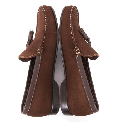 Paraboot Tassel Suede Loafers Brown Size 7.5 (26cm)