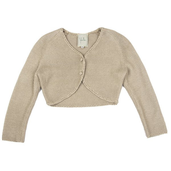 Sybilla Rayon Silk Short Cardigan Beige Size 40