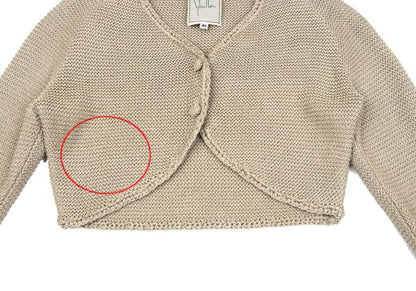 Sybilla Rayon Silk Short Cardigan Beige Size 40