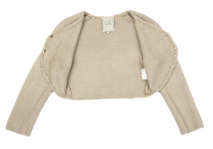 Sybilla Rayon Silk Short Cardigan Beige Size 40