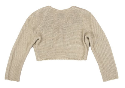 Sybilla Rayon Silk Short Cardigan Beige Size 40