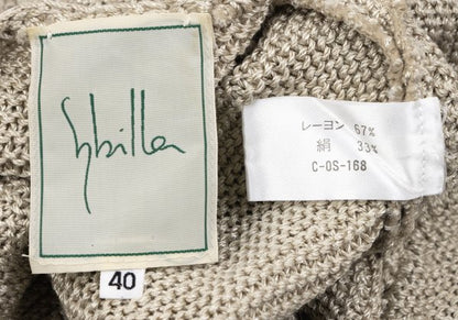 Sybilla Rayon Silk Short Cardigan Beige Size 40