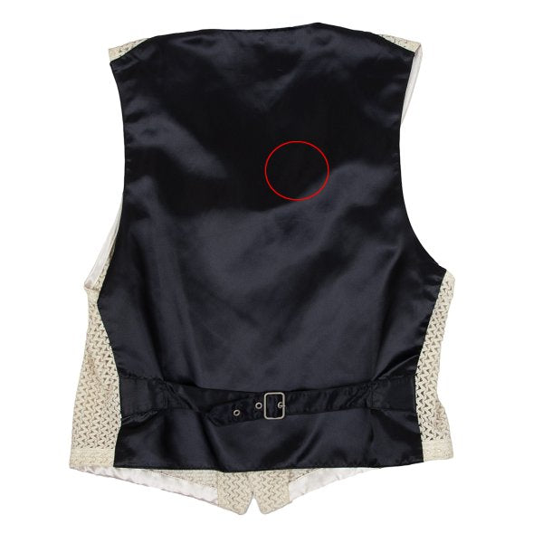JUNIOR GAULTIER Acetate Poly Zigzag Gilet Off-White Size 48