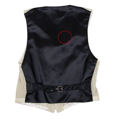 JUNIOR GAULTIER Acetate Poly Zigzag Gilet Off-White Size 48