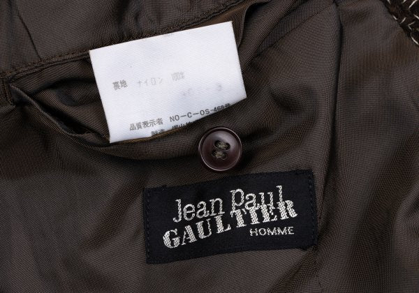 Jean Paul GAULTIER HOMME Wool Tweed 3B Jacket Brown Size M