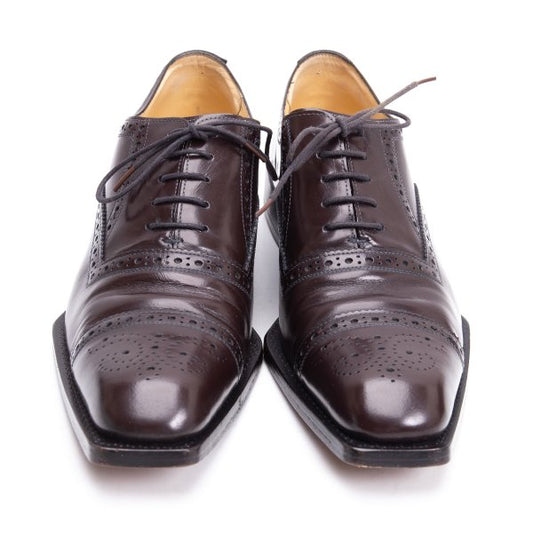 MASAKI MATSUSHIMA Brown Medallion Leather Shoes Size 25.5cm