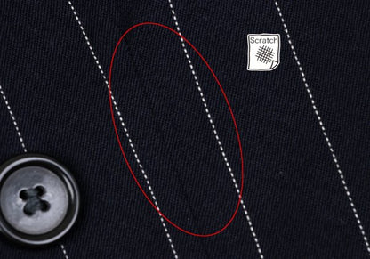 TOKIO KUMAGAI HOMME DE NUIT Wool Stripe Jacket Navy Size 48