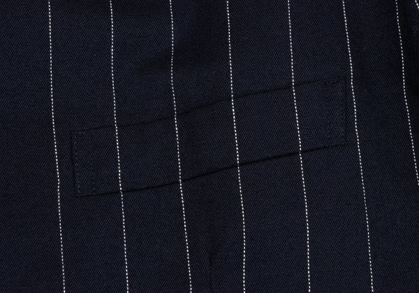 TOKIO KUMAGAI HOMME DE NUIT Wool Stripe Jacket Navy Size 48