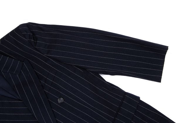 TOKIO KUMAGAI HOMME DE NUIT Wool Stripe Jacket Navy Size 48