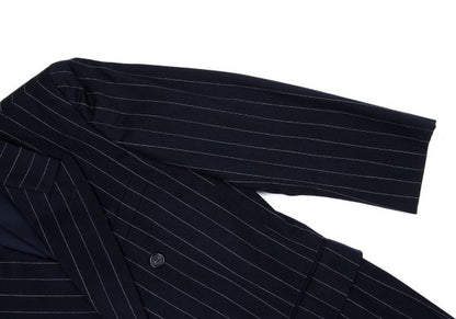 TOKIO KUMAGAI HOMME DE NUIT Wool Stripe Jacket Navy Size 48