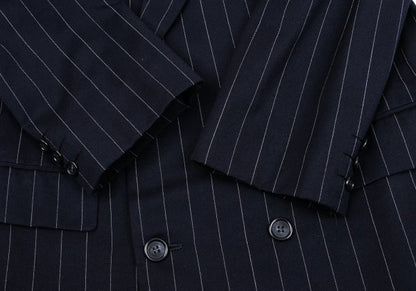 TOKIO KUMAGAI HOMME DE NUIT Wool Stripe Jacket Navy Size 48