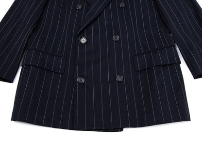 TOKIO KUMAGAI HOMME DE NUIT Wool Stripe Jacket Navy Size 48