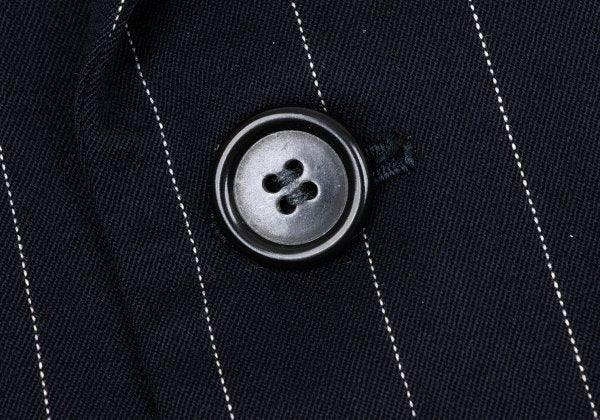 TOKIO KUMAGAI HOMME DE NUIT Wool Stripe Jacket Navy Size 48