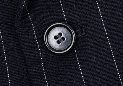 TOKIO KUMAGAI HOMME DE NUIT Wool Stripe Jacket Navy Size 48