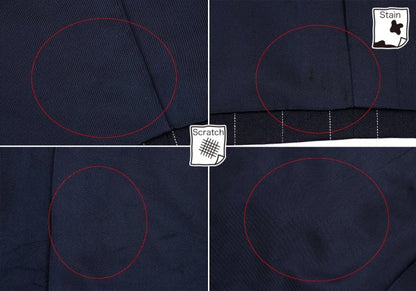 TOKIO KUMAGAI HOMME DE NUIT Wool Stripe Jacket Navy Size 48