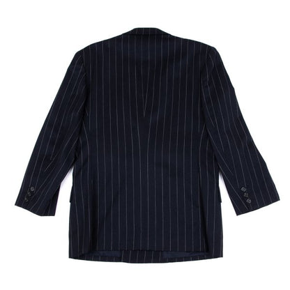 TOKIO KUMAGAI HOMME DE NUIT Wool Stripe Jacket Navy Size 48