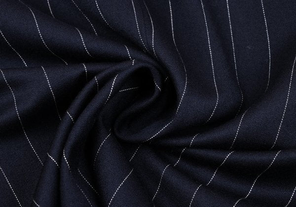 TOKIO KUMAGAI HOMME DE NUIT Wool Stripe Jacket Navy Size 48