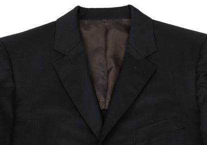 Jean Paul GAULTIER Wool Blend 3-Button Jacket Black Size 50