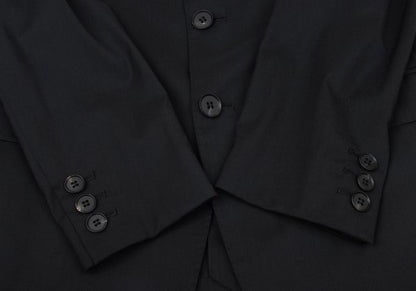 Jean Paul GAULTIER Wool Blend 3-Button Jacket Black Size 50