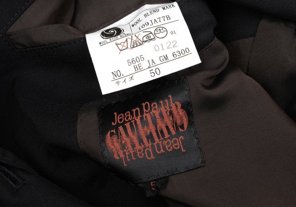 Jean Paul GAULTIER Wool Blend 3-Button Jacket Black Size 50