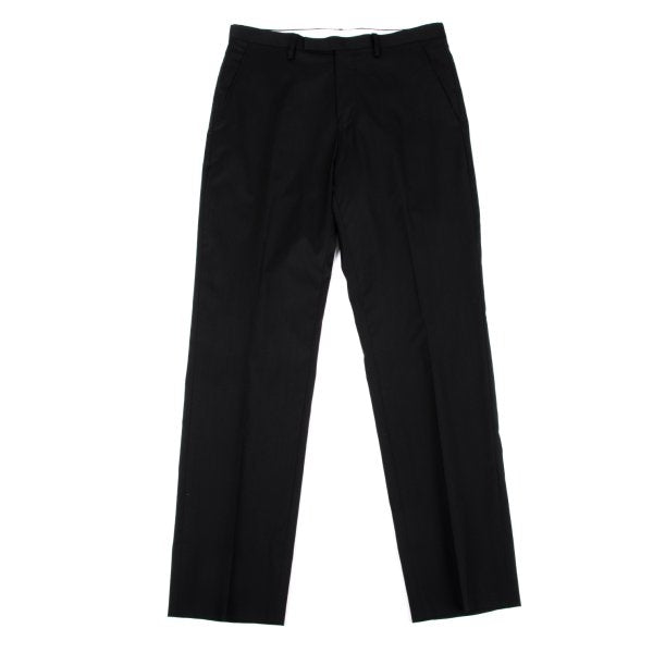 Jean Paul GAULTIER Wool Poly Tapered Pants Black Size 48