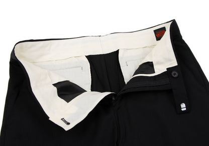 Jean Paul GAULTIER Wool Poly Tapered Pants Black Size 48