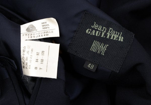 Jean Paul GAULTIER HOMME Navy Wool Lapel Jacket Size 48