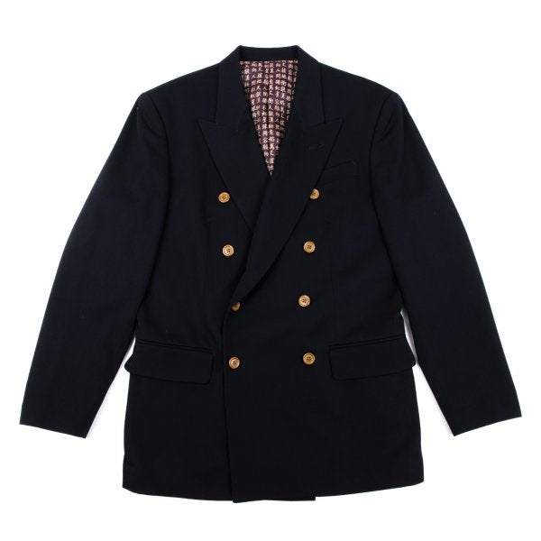 Jean Paul GAULTIER HOMME Lined Kanji Jacket Navy Size 48