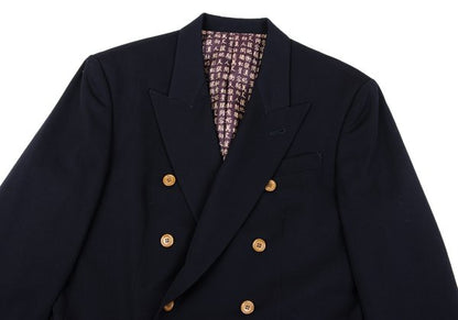 Jean Paul GAULTIER HOMME Lined Kanji Jacket Navy Size 48