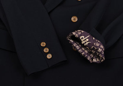 Jean Paul GAULTIER HOMME Lined Kanji Jacket Navy Size 48